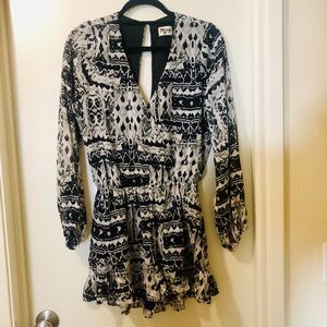 Show Me Your Mumu black and white romper.